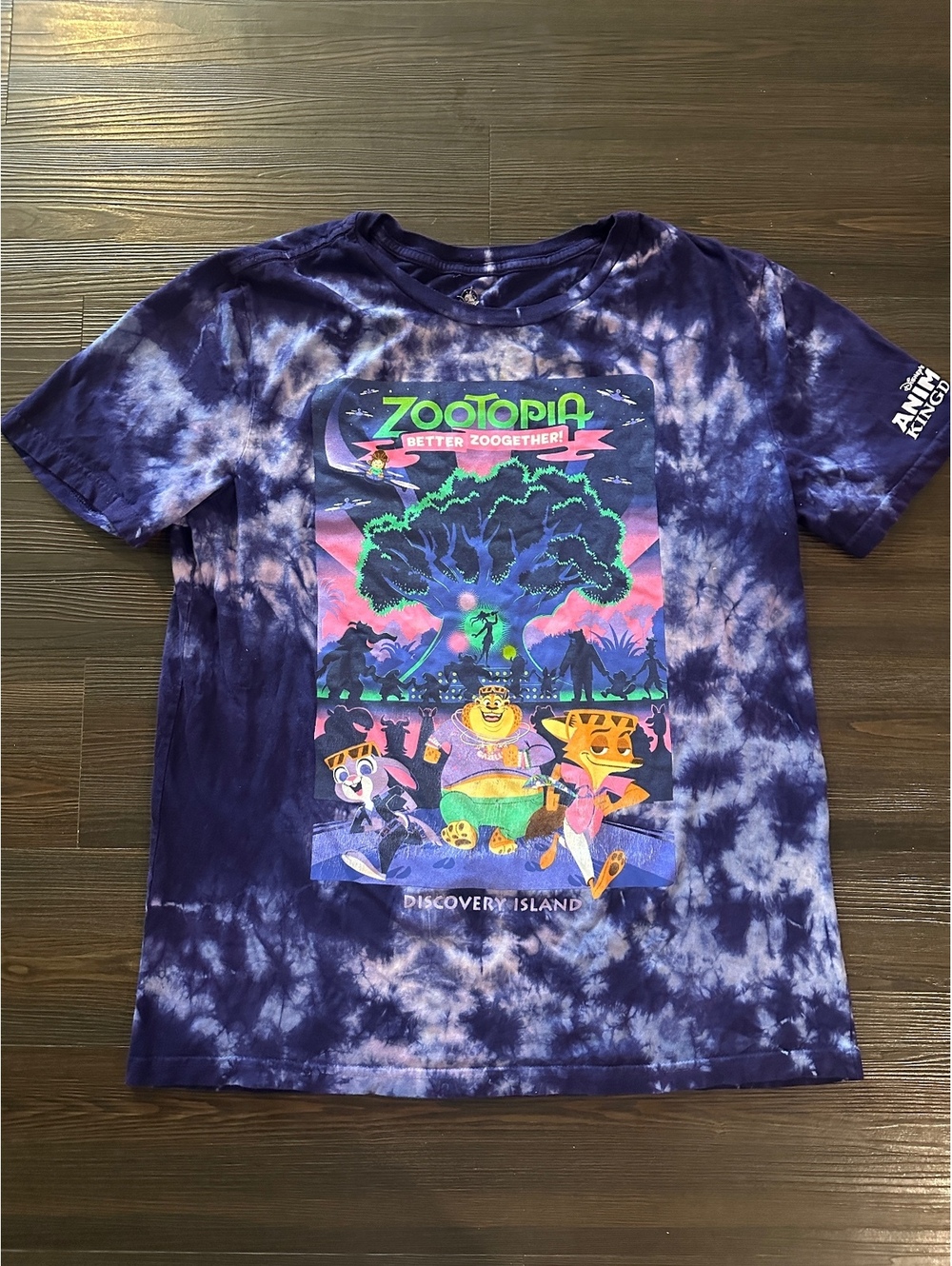Disney parks medium zootopia better zoogether tye dye attraction T shirt
